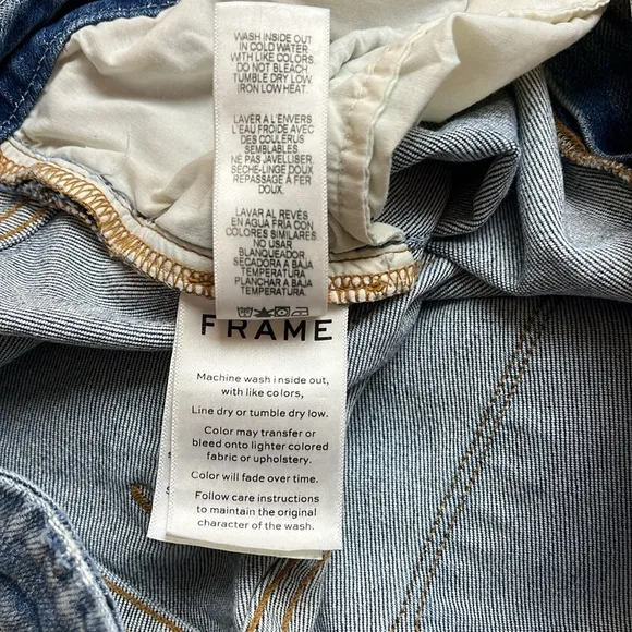 FRAME Le Crop Mini Boot Jeans Raw in Oppen Size 29