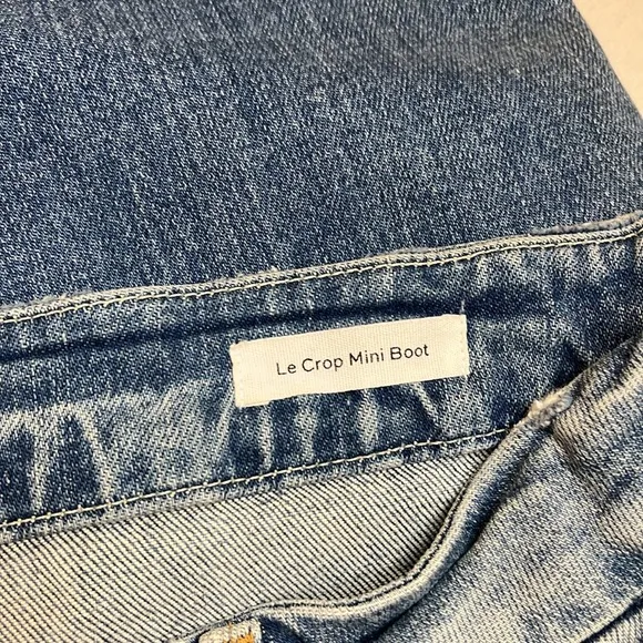 FRAME Le Crop Mini Boot Jeans Raw in Oppen Size 29