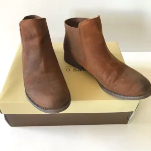 Franco Sarto Kabrina Brown Leather Booties 8.5