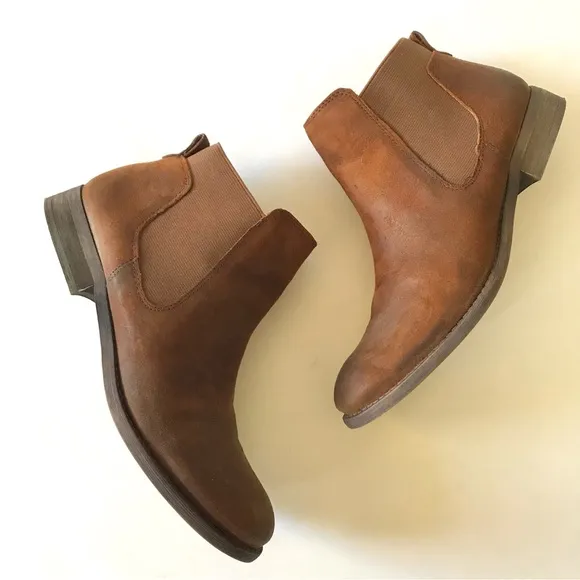 Franco Sarto Kabrina Brown Leather Booties 8.5