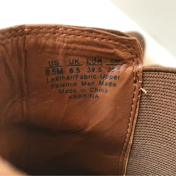 Franco Sarto Kabrina Brown Leather Booties 8.5