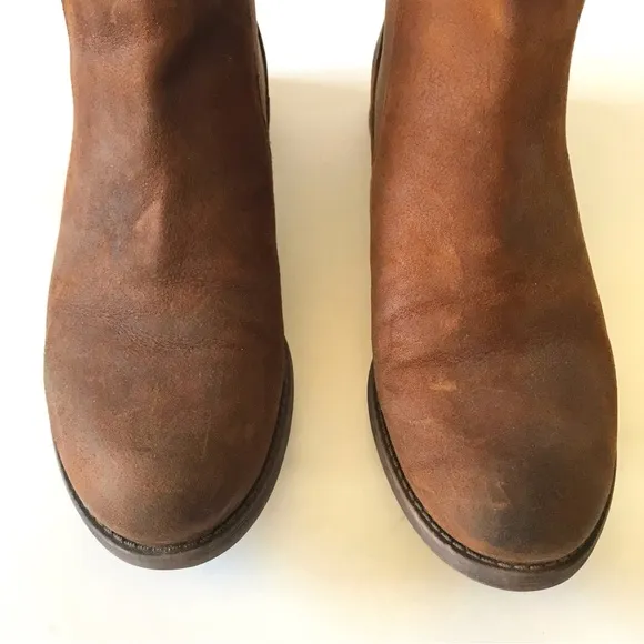 Franco Sarto Kabrina Brown Leather Booties 8.5