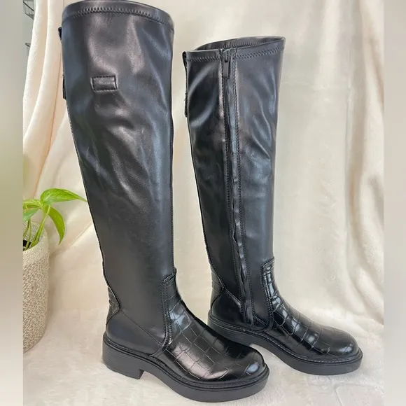 FRANCO SARTO Keaton‎ High Shaft Boots chunky Lug Sole, 6M ( C 335)
