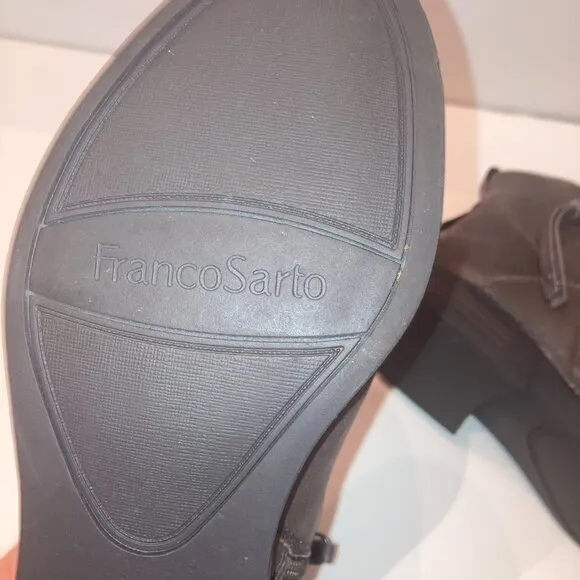 Franco Sarto Leather Hyla Gray Ankle Bootie Western Chelsea Designer Boots NIB 7