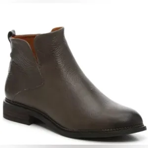 Franco Sarto Leather Hyla Gray Ankle Bootie Western Chelsea Designer Boots NIB 7