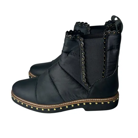 Free People Atlas Puffer Chelsea Boots Black Size 9