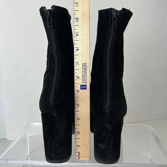 Free People Day For Night Platform Suede Ankle Boots Back Zipper Size 40 (US 10)
