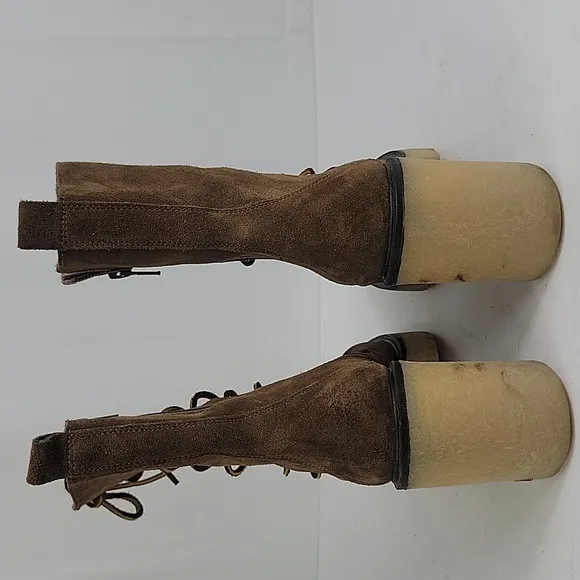 Free People Dylan Lace-Up Suede Leather Women's Boots