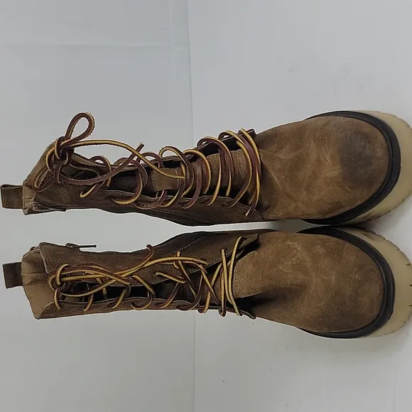 Free People Dylan Lace-Up Suede Leather Women's Boots