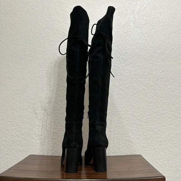 Free People Echo Black OTK Suede Boots Size 37.5