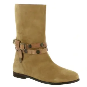 Free People Hayden Slouch Boots Women's Boots Sz39 - Suede Buckle Calf