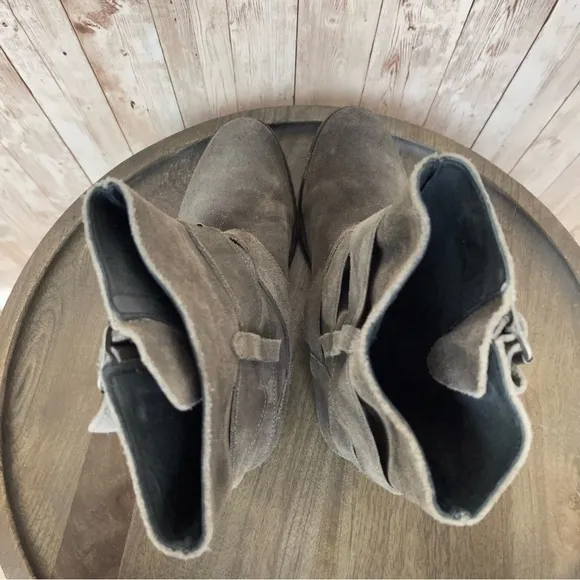 Free People Sunbelt Suede Buckle Moto Boots Size EU 37 Women
