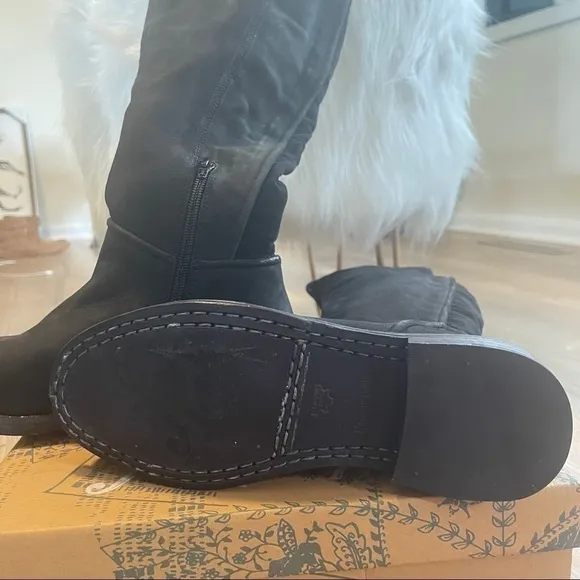 FREE People Tall Rodeo Suede Leather Knee High Boots Riding Boots New in Box 8