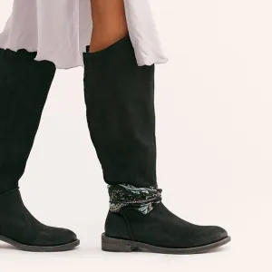 FREE People Tall Rodeo Suede Leather Knee High Boots Riding Boots New in Box 8