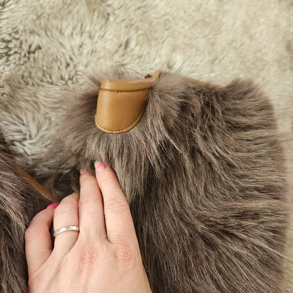 Free People Wild Thing Faux Fur Boots In Ash Brown Women's Size 7.5