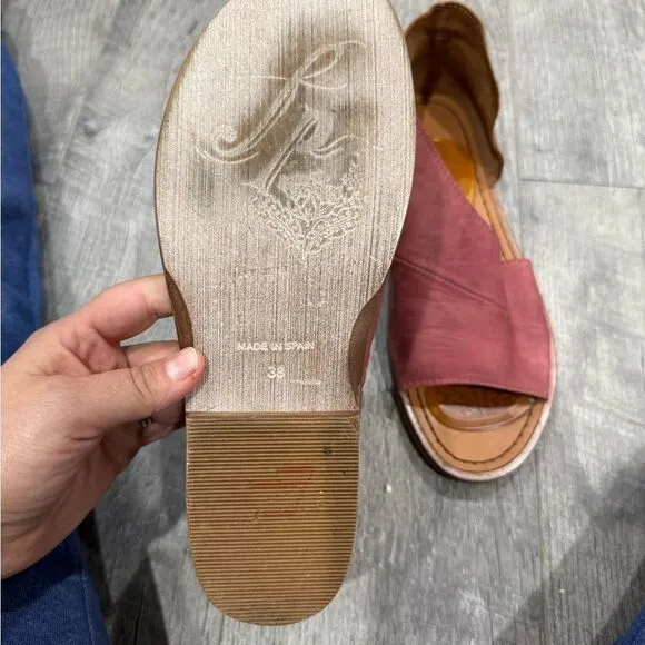 Free People Red Leather Sandals