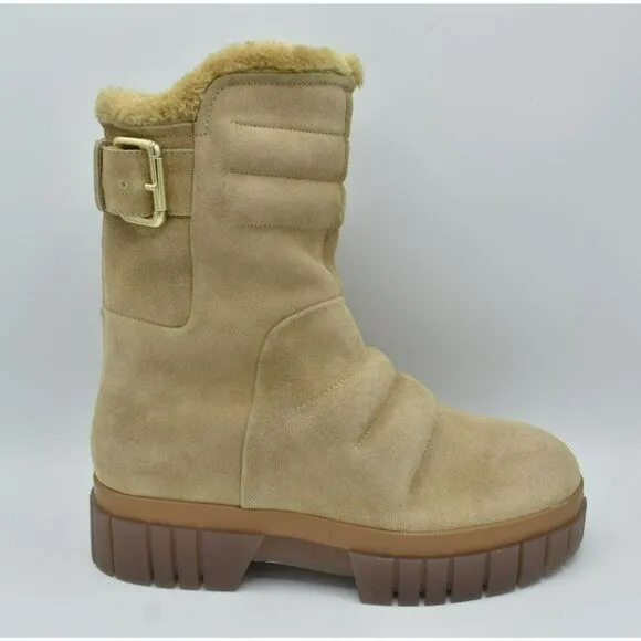 Free People Womens EUR 38 US 8 Fable Faux Fur Sand Suede Platform Winter Boots