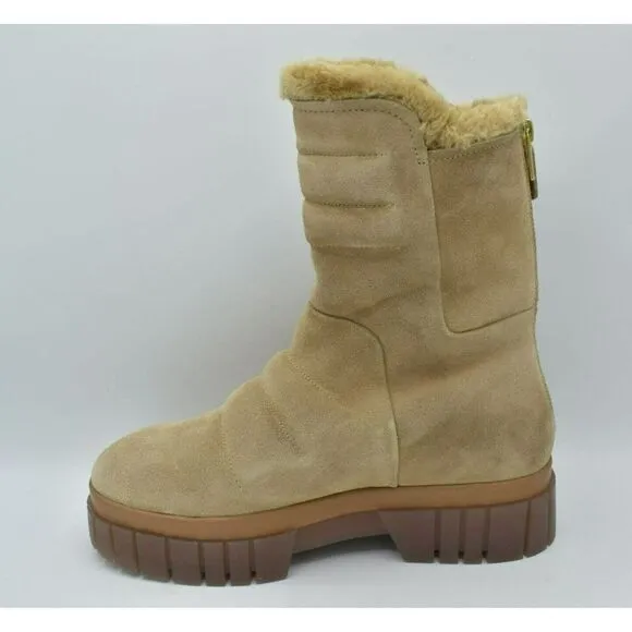Free People Womens EUR 38 US 8 Fable Faux Fur Sand Suede Platform Winter Boots