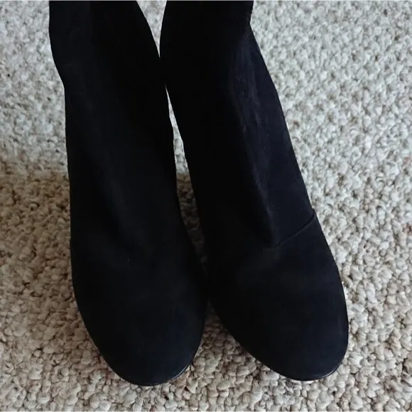 French connection black suede boots size 36.5