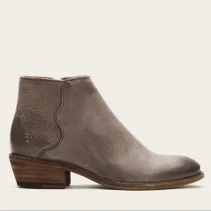 Frye &quot;Carson Piping Bootie&quot; Graphite Grey Leather Ankle Boot | Women's Size 8.5