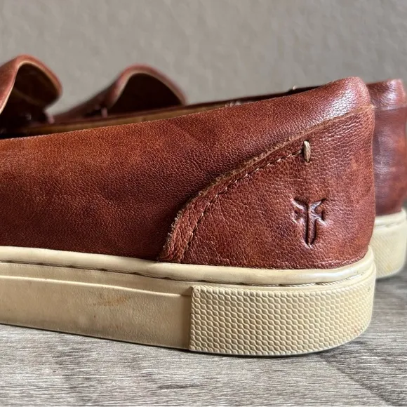 Frye Ivy Slip On Shoes Cognac Size 7