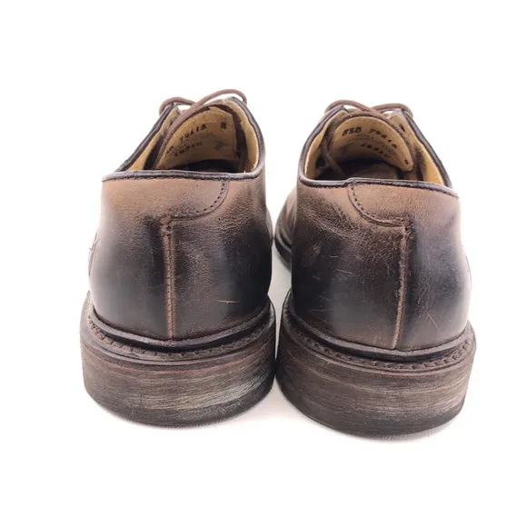 Frye James Plain Toe Brown Leather Oxfords 8.5 B
