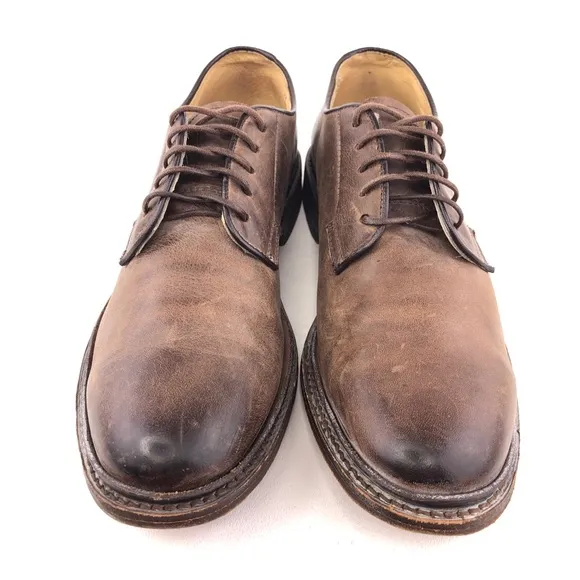 Frye James Plain Toe Brown Leather Oxfords 8.5 B
