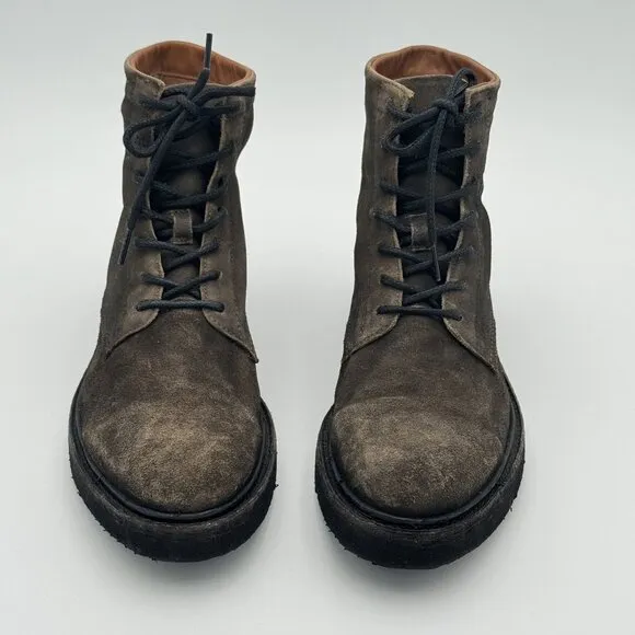 FRYE Mens Suede Leather Chukka Ankle Boots Brown High Tops Outdoor 9.5D