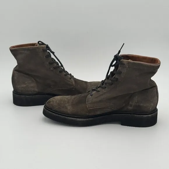 FRYE Mens Suede Leather Chukka Ankle Boots Brown High Tops Outdoor 9.5D