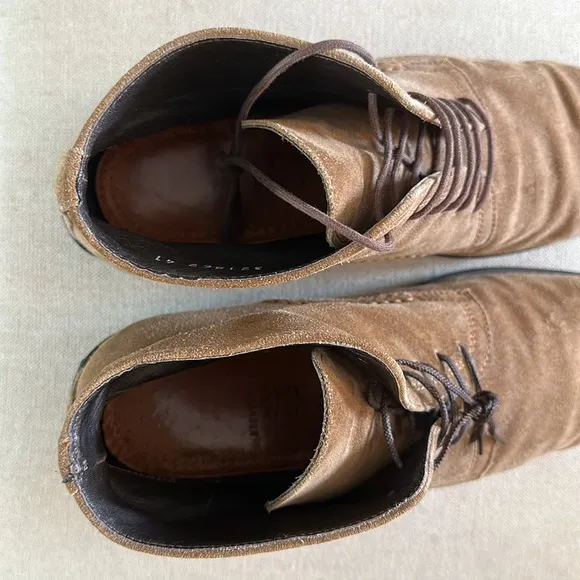 Galizio Torresi Men’s Suede Lace Up Ankle Chukka Boots Tan Size 8-8.5 (41)