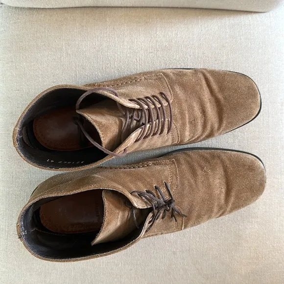Galizio Torresi Men’s Suede Lace Up Ankle Chukka Boots Tan Size 8-8.5 (41)