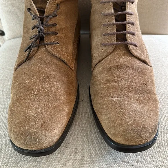 Galizio Torresi Men’s Suede Lace Up Ankle Chukka Boots Tan Size 8-8.5 (41)