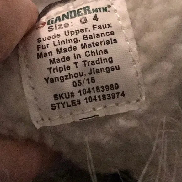 Gander Mountain suede faux fur boots - size 4