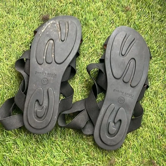 Gentle Souls - Black Sandals - Strappy - Most Comfortable Sandals I Own