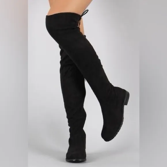 GEOX Felicity Suede Over The‎ Knee High Black Suede Boots 6.5 M, E 509