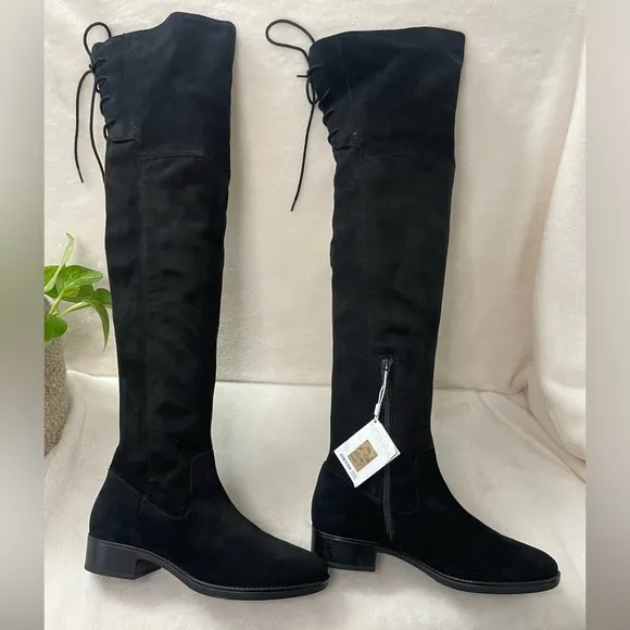 GEOX Felicity Suede Over The‎ Knee High Black Suede Boots 6.5 M, E 509