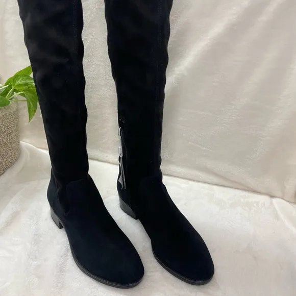 GEOX Felicity Suede Over The‎ Knee High Black Suede Boots 6.5 M, E 509