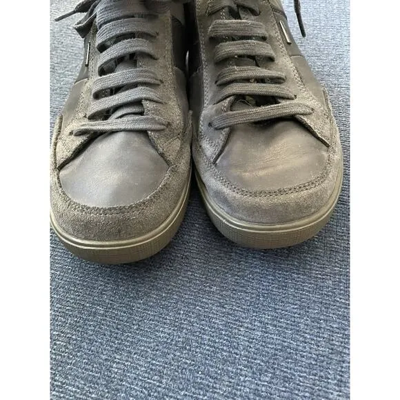 Geox Respira Shoes Mens 8 Leather Sneakers Black Breathable Comfort Walking EUC