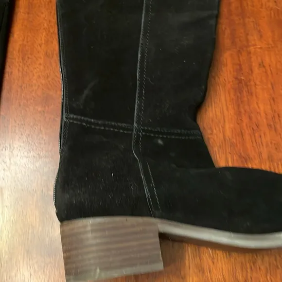 Gibson Latimer Black Suede Leather Knee-High Boots size 7.5