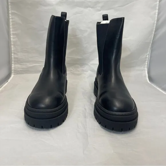 Good American Combat Boot Chelsea Black Womens 10