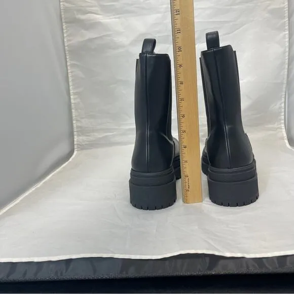 Good American Combat Boot Chelsea Black Womens 10