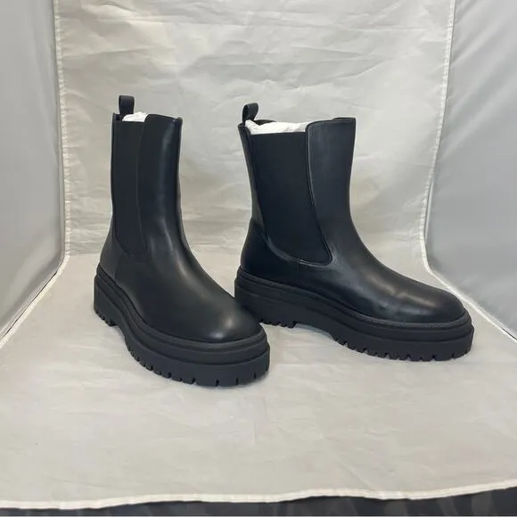 Good American Combat Boot Chelsea Black Womens 10