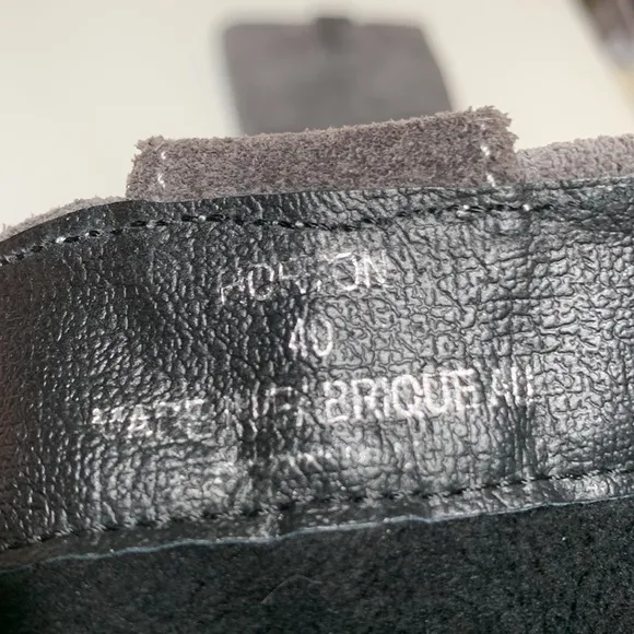 Gray suede knee highs size EU40 made Portugal Horton