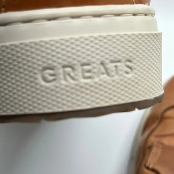 Greats Sz 10 1/2 Court Longwing Cuoio Leather Sneakers