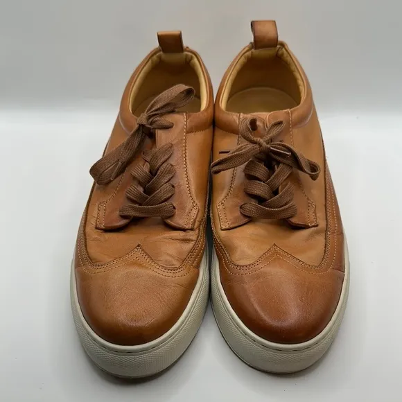 Greats Sz 10 1/2 Court Longwing Cuoio Leather Sneakers