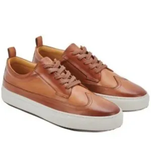 Greats Sz 10 1/2 Court Longwing Cuoio Leather Sneakers