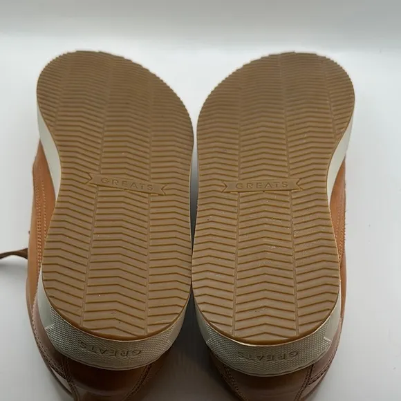Greats Sz 10 1/2 Court Longwing Cuoio Leather Sneakers