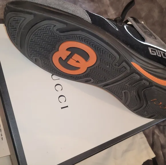 Gucci Black and Gray Sneakers with Modern Design