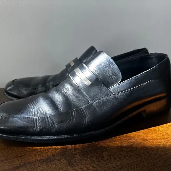 Gucci Black Leather Slip-On Loafers size 9D - PROM SHOES