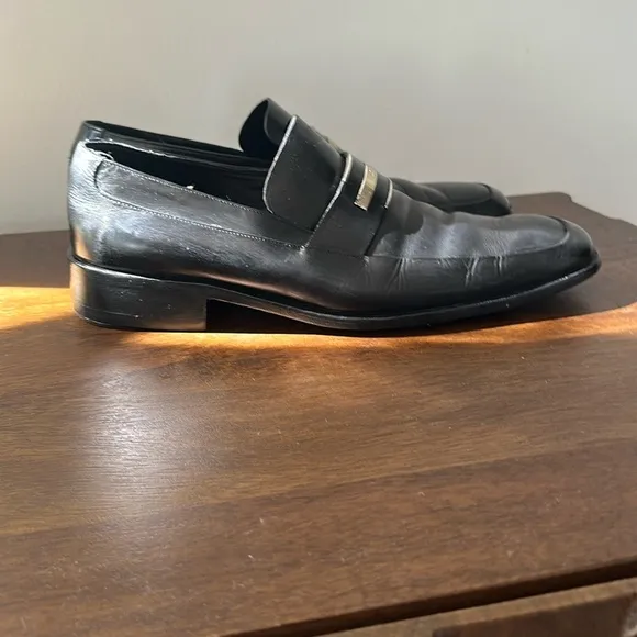 Gucci Black Leather Slip-On Loafers size 9D - PROM SHOES